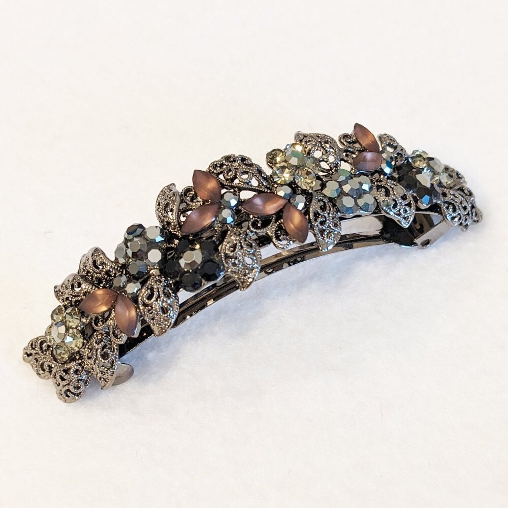 Rhinestone Metal Hair Barrett Updo